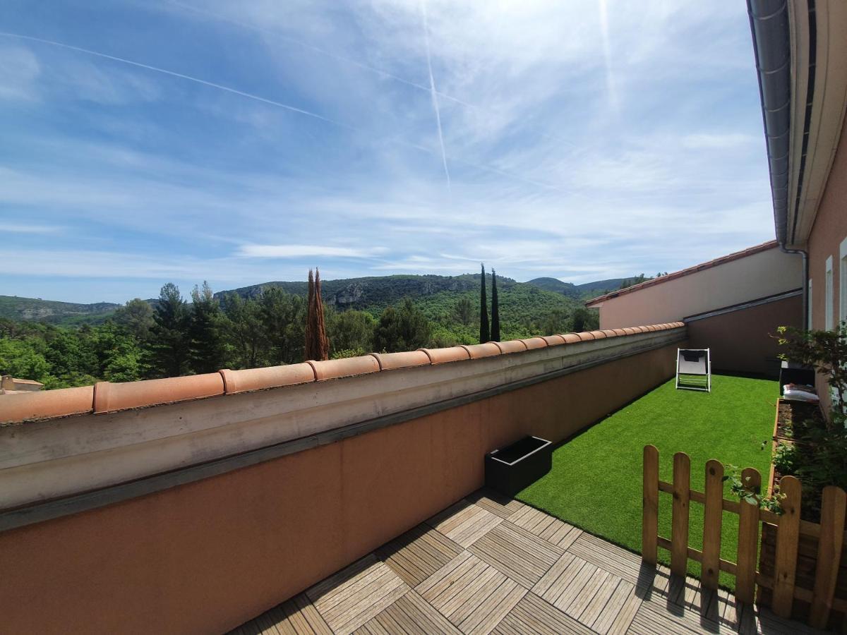 Terrasse 130M2 Panoramique Avec Climatisation Piscine - 3 Chambres Gréoux-les-Bains Dış mekan fotoğraf